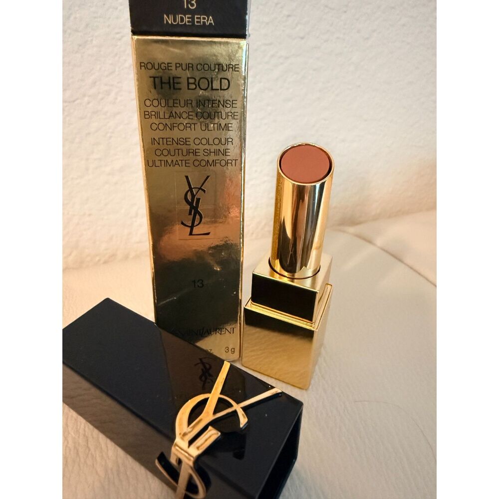 NIB Yves St Laurent Rouge Pur Couture The Bold Lipstick # 13 Nude Era - Picture 9 of 10